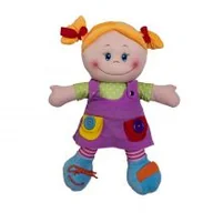 Lalki dla dziewczynek - Lalka szmacianka w fioletowej sukience Askato - miniaturka - grafika 1