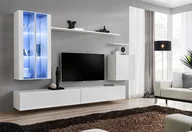 Meblościanki - MEBLOŚCIANKA SWITCH 12 BIAŁY POŁYSK + LED 26 WW SW 12 - miniaturka - grafika 1