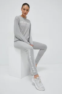 EA7 Emporio Armani dres damski kolor szary - Dresy damskie - miniaturka - grafika 1