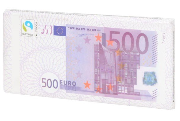 Czekolada mleczna BANKNOT 500 EURO 100g