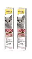 Suplementy i witaminy dla psów - GIMBORN Gim Cat Pasta Anti-Hairball Duo malt z kurczakiem 2x50g - miniaturka - grafika 1