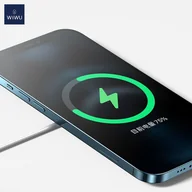 Ładowarki do telefonów - WIWU ładowarka indukcyjna Wi-W009 magnetyczna biała 15W - miniaturka - grafika 1
