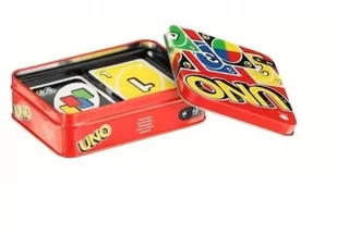 Gra Karty Uno Deluxe Mattel Metalowa Puszka Kolekcjonerska - Gry karciane - miniaturka - grafika 1