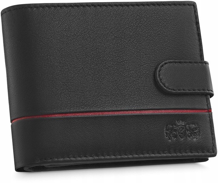 Zagatto, Portfel męski skórzany czarny z ochroną RFID, ZG-N992L-F5