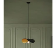 Lampy sufitowe - Eglo 390393 - Żyrandol na lince SACEDA 1xE27/40W/230V 53 cm czarny/złoty - miniaturka - grafika 1