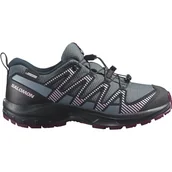 Buty dla chłopców - Salomon XA PRO V8 CLIMASALOMON wodoodporne buty turystyczne, Neptune, Carbon/Plum Caspia, 35, Neptun Carbon Plum Caspia, 34 EU - miniaturka - grafika 1