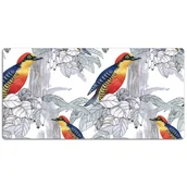 Podkładki na biurko - Mata z nadrukiem na biurko Malowane ptaki 120x60 cm, Dywanomat - miniaturka - grafika 1
