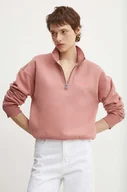 Bluzy damskie - Superdry bluza damska kolor różowy gładka W2012184A-MIP - miniaturka - grafika 1