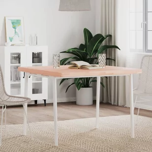 vidaXL Blat do stołu, 90x90x4 cm, kwadratowy, lite drewno bukowe - Meble modułowe i akcesoria - miniaturka - grafika 1