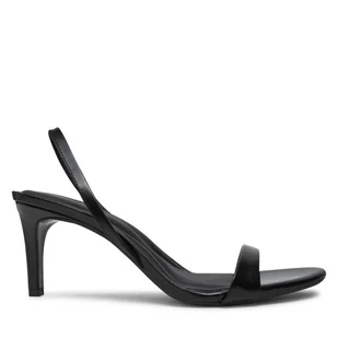 Sandały Calvin Klein Heel D'Orsay Sandal 70 - Brush L HW0HW02265 Czarny - Sandały damskie - miniaturka - grafika 1