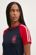 Koszulki sportowe damskie - Guess Jeans t-shirt damski kolor granatowy W4BI52 J1314 - miniaturka - grafika 1