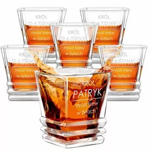 Szklanki geometric zestaw x6 z grawerem dla konesera whisky - Szklanki - miniaturka - grafika 1