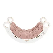 Łóżeczka i kojce - Large Dream Rocker Białe Drewno z Różową Poduszką - miniaturka - grafika 1