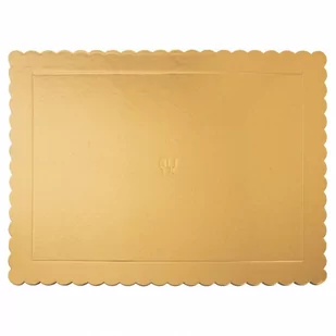 Podkład pod tort, ciasto złoty prostokątny 40x30 cm kod: O-871407 - Pozostałe akcesoria kuchenne - miniaturka - grafika 1