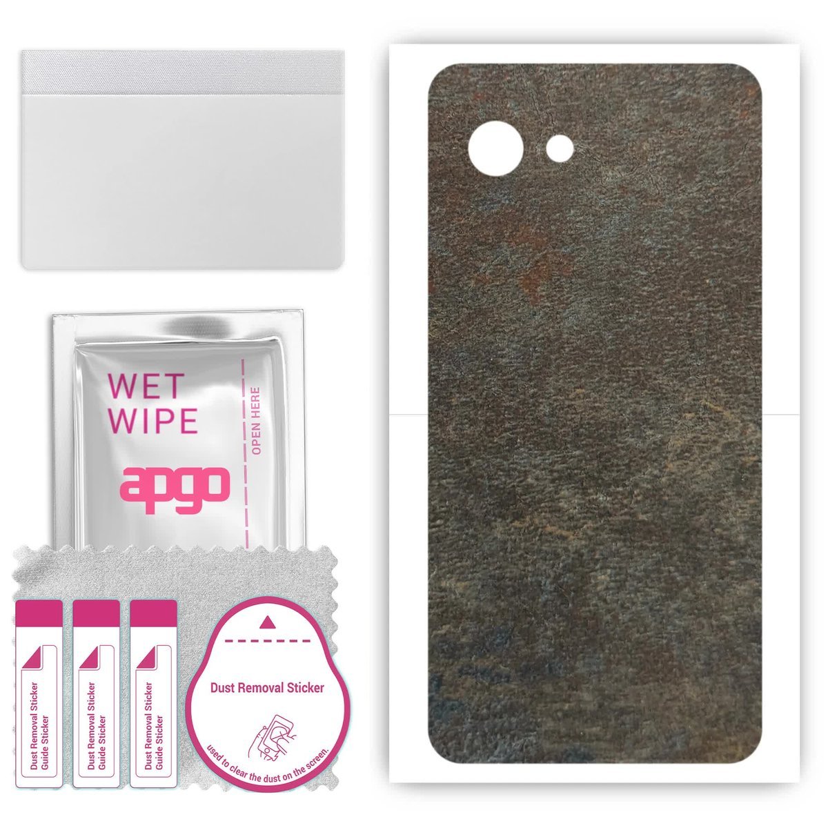 Folia naklejka skórka strukturalna na TYŁ do Sharp Aquos R2 compact - Kamień Księżycowy - apgo SKINS