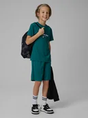 Spodnie i spodenki dla chłopców - 4F Spodenki sportowe szybkoschnące chłopięce - turkusowe 158/164 (12-14 lat) - miniaturka - grafika 1