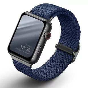 UNIQ pasek Aspen Apple Watch 40/38/41mm Braided niebieski/oxford blue - Akcesoria do smartwatchy - miniaturka - grafika 1