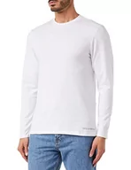 Koszulki męskie - KARL LAGERFELD Męski T-shirt z długim rękawem, biały, L, Weiß, L - miniaturka - grafika 1