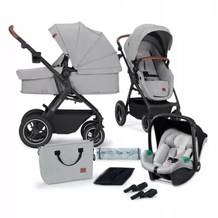 Kinderkraft Wózek Wielofunkcyjny B-Tour 3In1 Mink Pro Light Grey - Wózki dziecięce - miniaturka - grafika 1