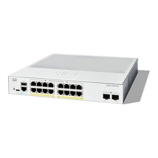 - Cisco - Cisco Catalyst 1300-16FP-2G - Switch - C3 - Zarządzany - 16 x 10/100/1000 (PoE+) + 2 x Gigabit Ethernet SFP - Możliwość montażu na - Pozostałe akcesoria sieciowe - miniaturka - grafika 1
