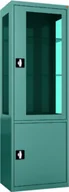 Meble i wyposażenie gabinetów medycznych - MDBW/1s.6033 szafa lekarska 1-skrzydłowa 2-komorowa miętowa - miniaturka - grafika 1