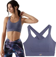 Koszulki sportowe damskie - 4f Stanik sportowy top sportowy STAD015 32S XS - miniaturka - grafika 1