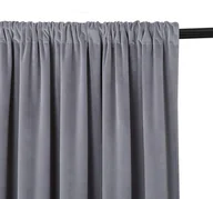 Zasłony - Zasłony gotowe na taśmie WELUROWE 140X250 Jasnoszary - miniaturka - grafika 1