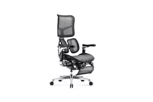 Fotel biurowy, krzesło biurowe BRAVE by Diablo V-KINETIC Fotel Biurowy Ergonomiczny z Podnóżkiem, Czarny - Fotele i krzesła biurowe - miniaturka - grafika 1