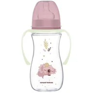 Butelki dla niemowląt - CANPOL BABIES BUTELKA SZEROKA EXOTIC 300ml ZE ŚWIECĄCYMI UCHWYTAMI 12m+ - miniaturka - grafika 1
