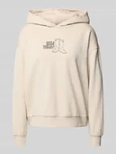 Bluzy damskie - Bluza z kapturem o luźnym kroju z mieszanki bawełny model ‘CAMILLA’ - miniaturka - grafika 1