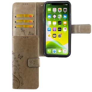 Apple iPhone 11 Pro Max Etui na telefon komórkowy Etui ochronne Etui z klapką Gniazdo na kartę Szary - Etui i futerały do telefonów - miniaturka - grafika 1