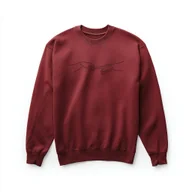 Swetry męskie - Bordowy Sweter Artystyczny z Haftem - Idealny na Prezent L - miniaturka - grafika 1