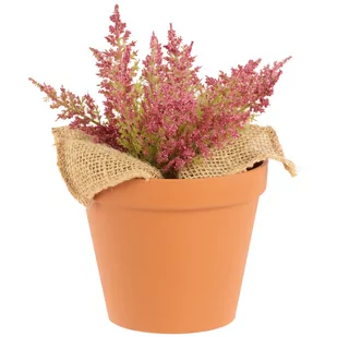 Doniczka okrągła 2.25L kolor terracota Ø 19 cm plastikowa, do kompozycji kwiatowych, wysokość 16 cm - Donice - miniaturka - grafika 1