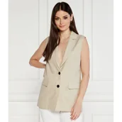 Kamizelki damskie - Marella Lniana kamizelka PALK | Regular Fit - miniaturka - grafika 1