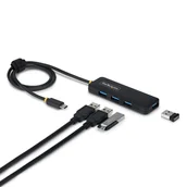 Huby USB - StarTech H5C4A-USB-HUB-2 huby i koncentratory USB 3.2 Gen 1 (3.1 Gen 1) Type-C 5000 Mbit/s Czarny - miniaturka - grafika 1