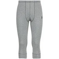 Legginsy - ODLO Męskie legginsy Bl Bottom 3/4 Active Warm Eco szary Steel Grey Melange L 159132 - miniaturka - grafika 1