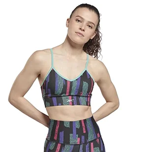 Reebok Damski biustonosz sportowy Myt All Over Print - Biustonosze - miniaturka - grafika 1