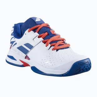 Buty do tenisa dziecięce Babolat Propulse All Court white/estate blue - Buty sportowe męskie - miniaturka - grafika 1