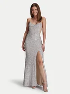 Sukienki - Hey Kyla Sukienka wieczorowa 5AG070HK Srebrny Slim Fit - miniaturka - grafika 1