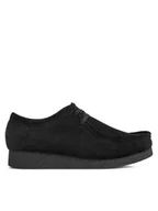 Mokasyny męskie - Clarks Mokasyny Wallabee Evo 261728207 Czarny - miniaturka - grafika 1