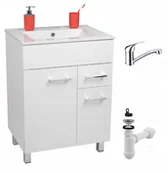 Szafki łazienkowe - Szafka z Umywalką stojąca 60 bateria obrotowa - miniaturka - grafika 1