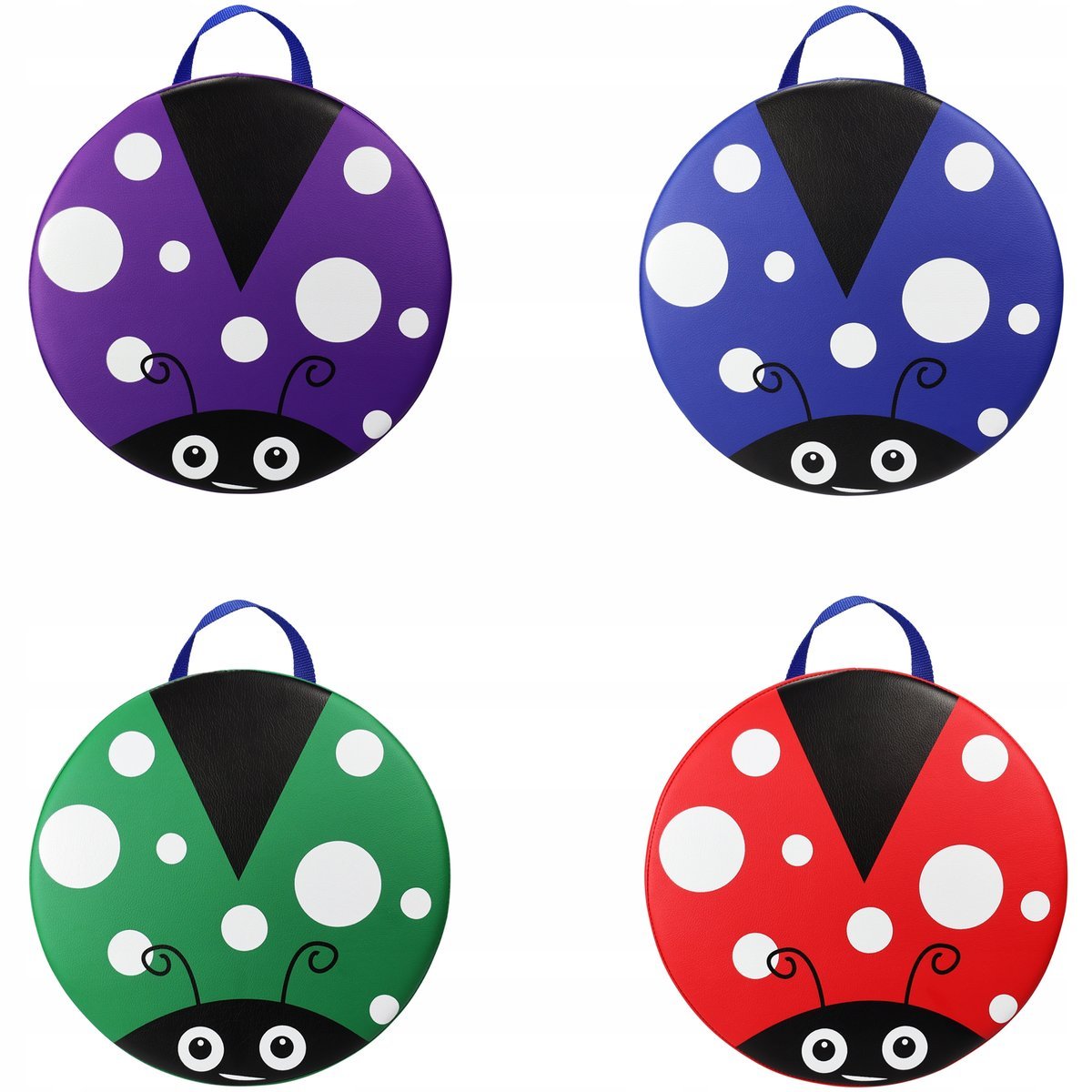 Poduszki do Siedzenia dla Dzieci 4 szt. Okrągłe 30×6 cm – Sensoryczne Siedziska Piankowe PU, Kolorowe, do Przedszkola i Domu, Łatwe w Czyszczeniu