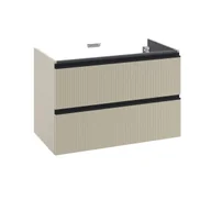 Szafki łazienkowe - Szafka pod umywalkę Studio 90x48.1x58 cm beżowa Sensea - miniaturka - grafika 1