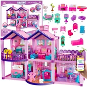 Zabawy w naśladowanie dorosłych - DOMEK DLA LALEK + KUCYKI 120 el. Fantasy Villa – 2 Poziomy, Meble, Zwierzątka PREZENT DLA DZIEWCZYNKI 3+ EBOOK - miniaturka - grafika 1