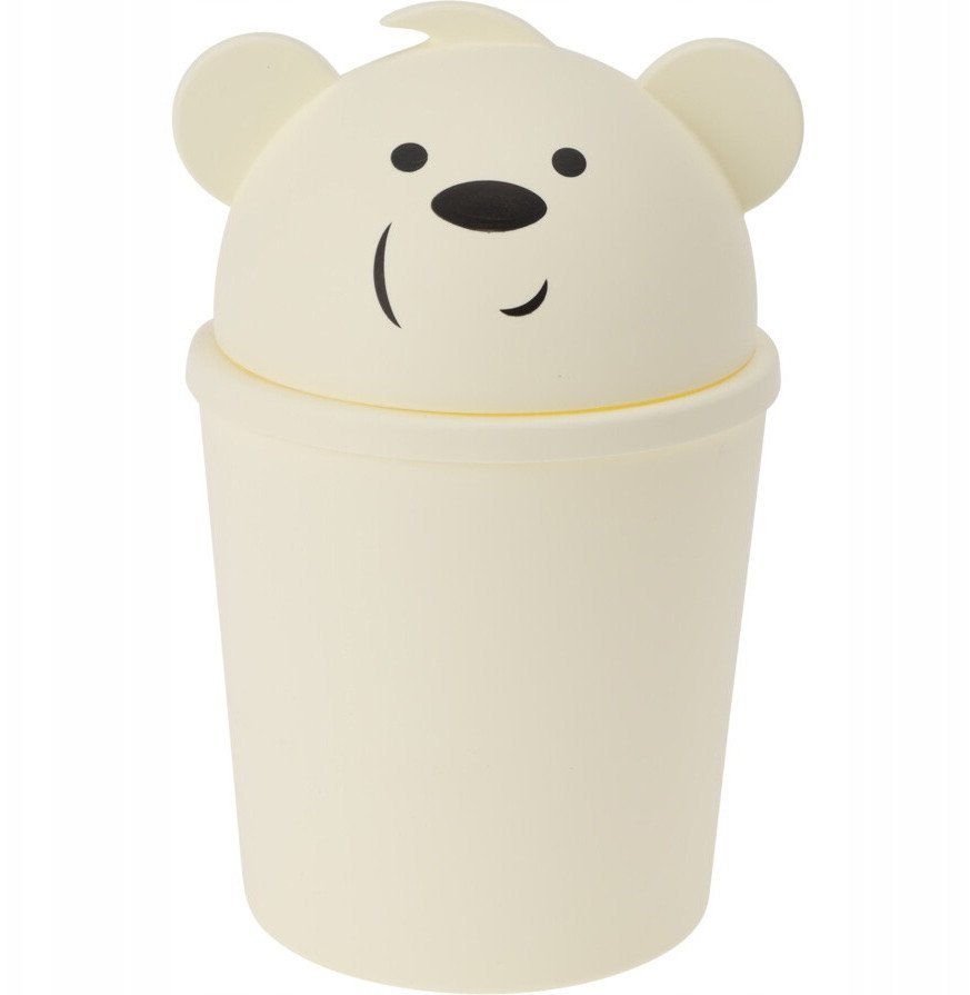 Mały kosz na śmieci w kształcie misia do pokoju dziecięcego, 1,5 l