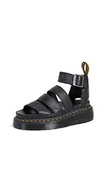 Sandały damskie - Dr.Martens Clarissa II Quad skórzane sandały damskie, czarny, 39 eu - miniaturka - grafika 1