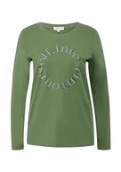 Koszulki i topy damskie - s.Oliver Sales GmbH & Co. KG/s.Oliver Damska koszulka z długim rękawem z nadrukiem, zielony, 34 - miniaturka - grafika 1