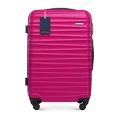 Walizki - Średnia walizka z ABS - u i identyfikator z logo WITTCHEN różowa - miniaturka - grafika 1