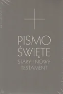 Religia i religioznawstwo - Biblia Poznańska Stary i Nowy Testament B6 szara - miniaturka - grafika 1