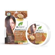 Olejki do mycia twarzy - Dr.Organic, Regenerująca Terapia Do Włosów Z Organicznym Marokańskim Olejem Arganowym, 200ml - miniaturka - grafika 1